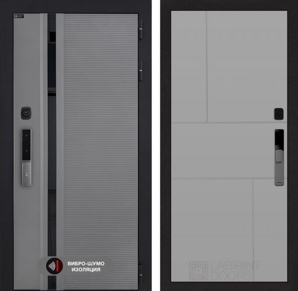 Входная дверь Лабиринт Пиано Смарт 2.0 - 21 Грей софт