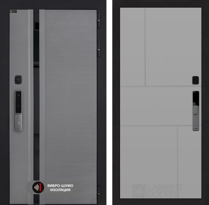 Входная дверь Лабиринт Пиано Смарт 2.0 - 21 Грей софт