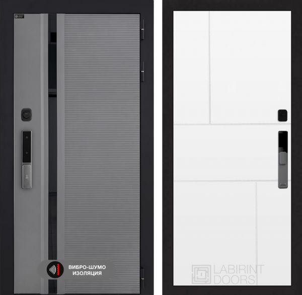 Входная дверь Лабиринт Пиано Смарт 2.0 - 21 Белый софт