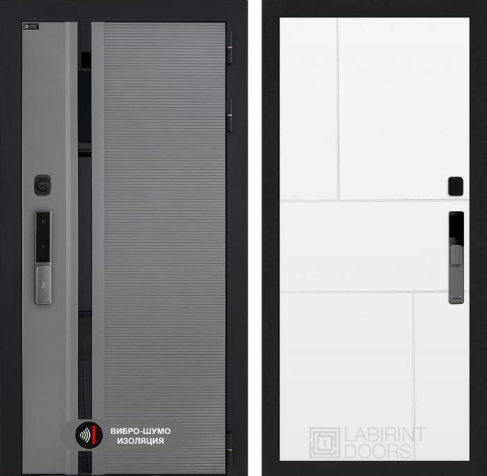 Входная дверь Лабиринт Пиано Смарт 2.0 - 21 Белый софт