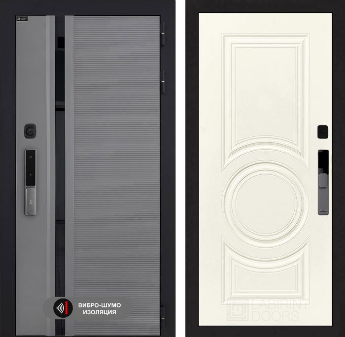 Входная дверь Лабиринт Пиано Смарт 2.0 - 23 Ванилла веллюто