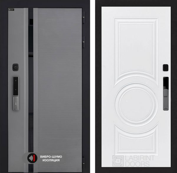 Входная дверь Лабиринт Пиано Смарт 2.0 - 23 Белый софт