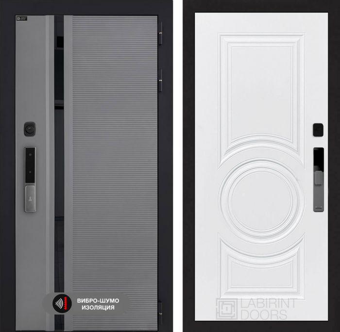 Входная дверь Лабиринт Пиано Смарт 2.0 - 23 Белый софт