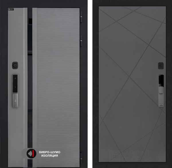 Входная дверь Лабиринт Пиано Смарт 2.0 - 24 Графит софт