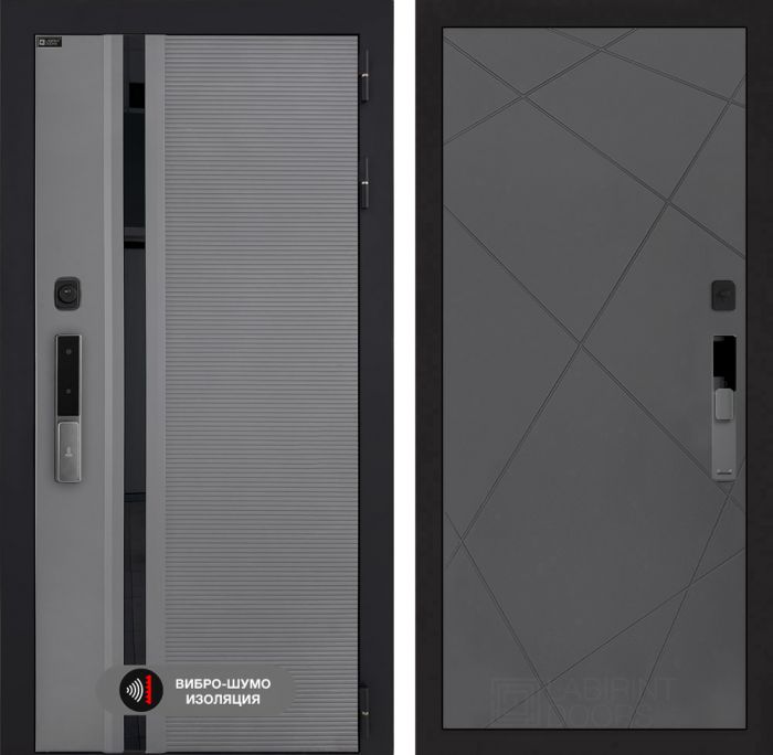 Входная дверь Лабиринт Пиано Смарт 2.0 - 24 Графит софт