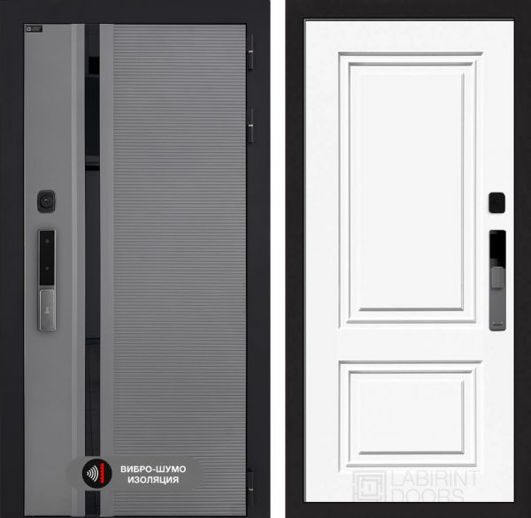 Входная дверь Лабиринт Пиано Смарт 2.0 - 26 Эмаль RAL 9003