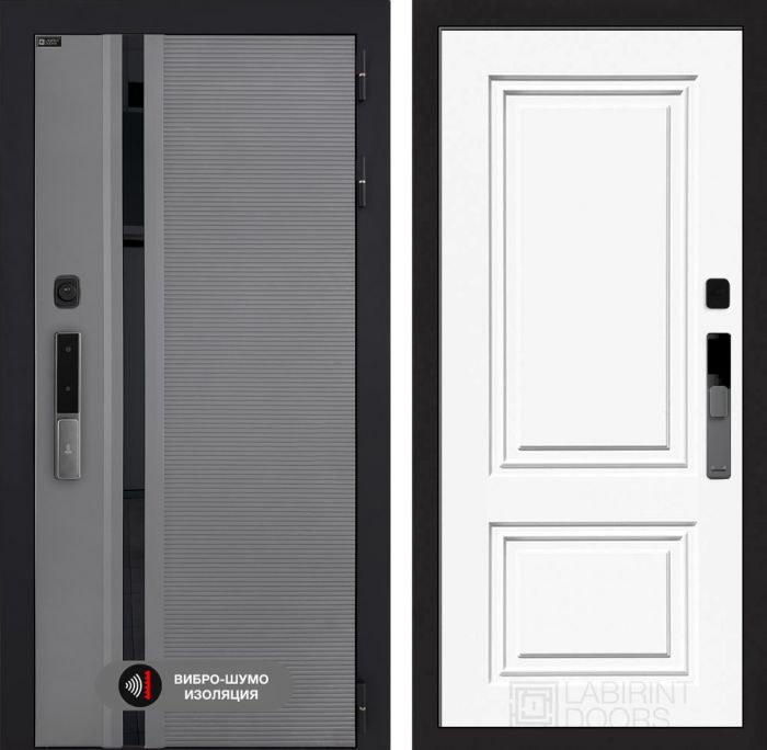 Входная дверь Лабиринт Пиано Смарт 2.0 - 26 Эмаль RAL 9003