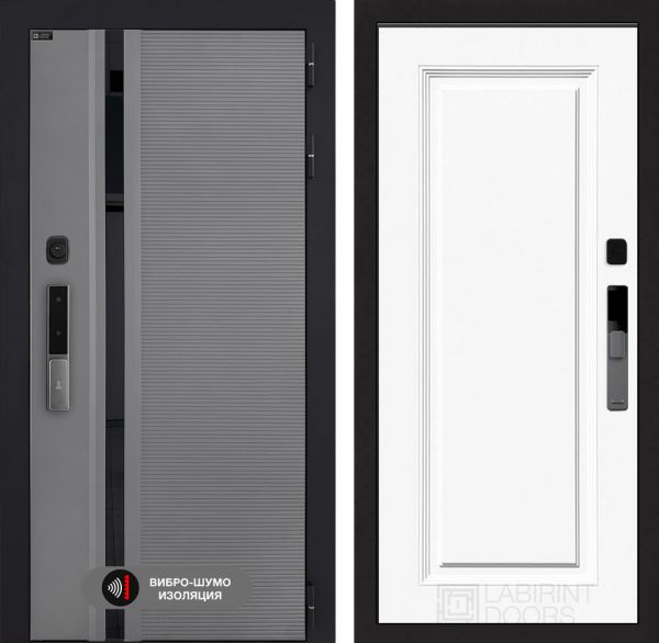 Входная дверь Лабиринт Пиано Смарт 2.0 - 27 Эмаль RAL 9003