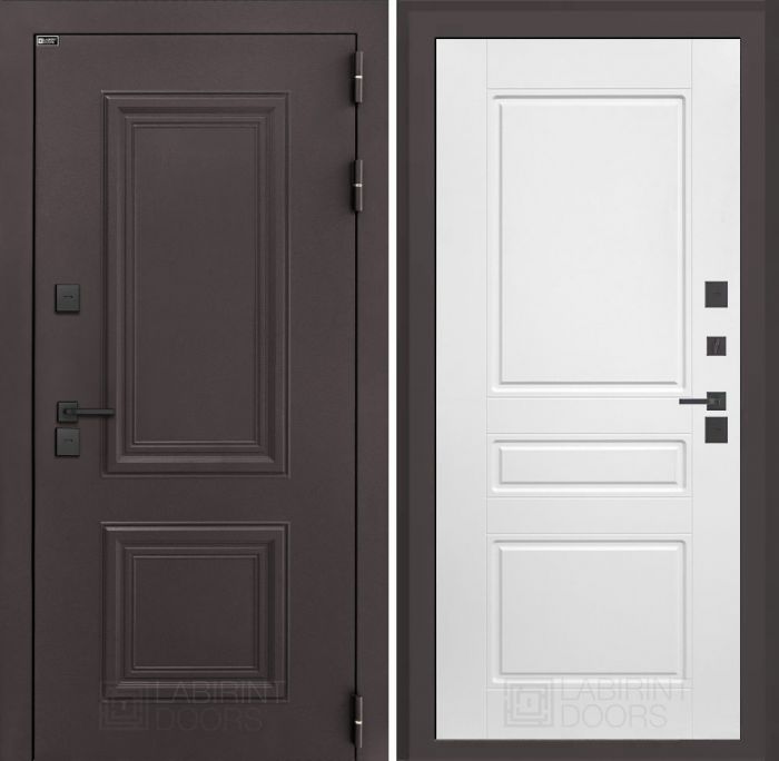 Входная дверь Лабиринт Полярис лайт 03 – Белый софт