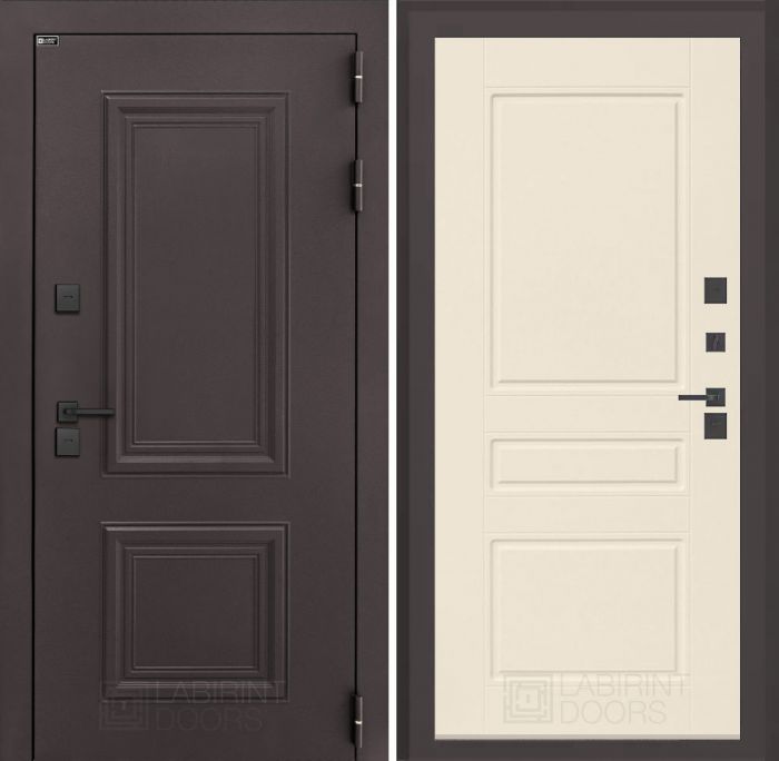 Входная дверь Лабиринт Полярис лайт 03 – Крем софт