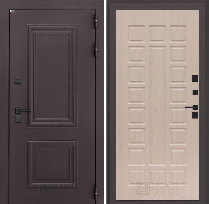 Входная дверь Лабиринт Полярис лайт - 04 – Беленый дуб