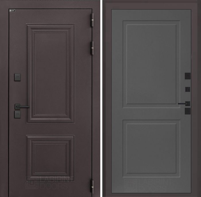 Входная дверь Лабиринт Полярис лайт 11 – Графит софт