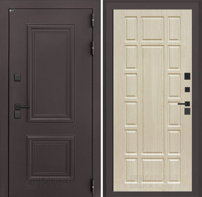 Входная дверь Лабиринт Полярис лайт - 12 – Беленый дуб