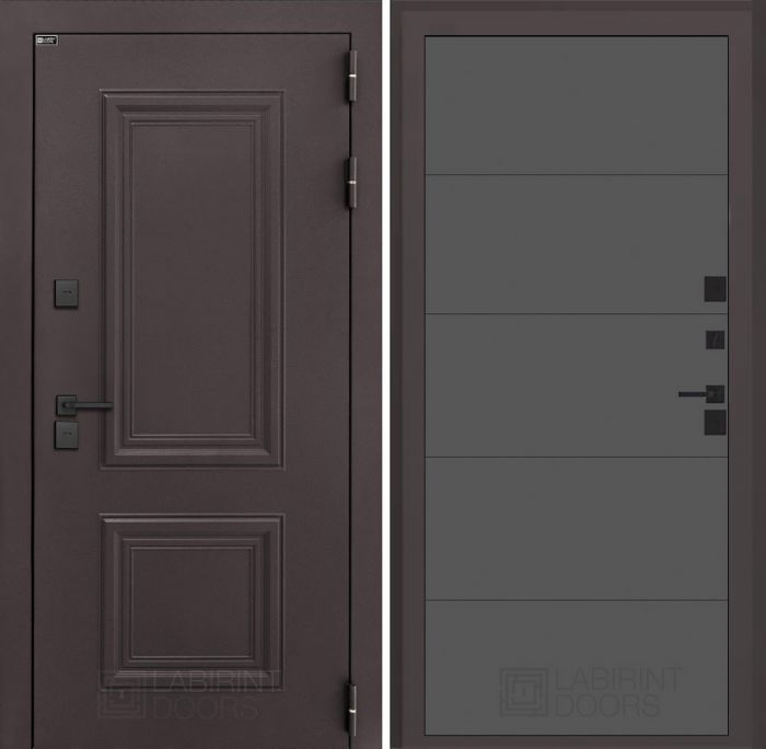 Входная дверь Лабиринт Полярис лайт 13 – Графит софт