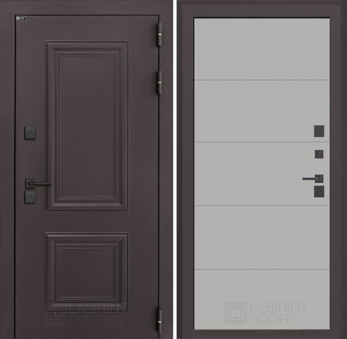 Входная дверь Лабиринт Полярис лайт 13 – Грей софт