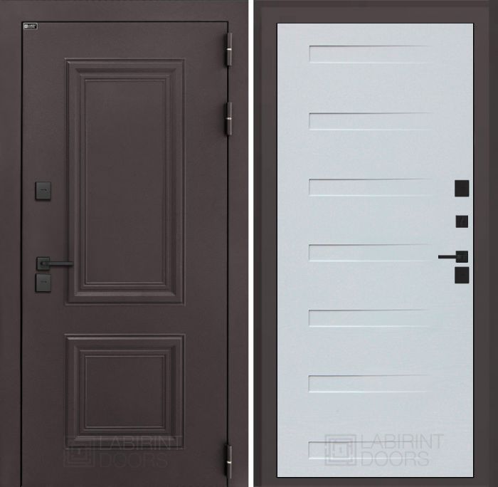 Входная дверь Лабиринт Полярис лайт 14 – Дуб кантри белый горизонт