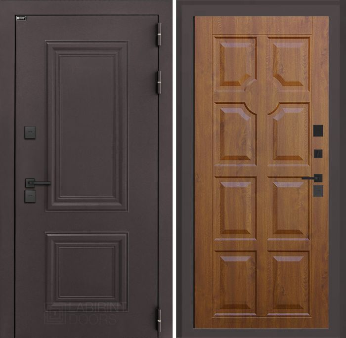 Входная дверь Лабиринт Полярис лайт 17 – Голден оак