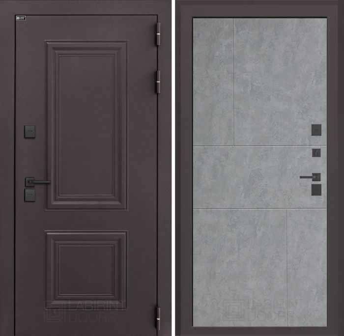 Входная дверь Лабиринт Полярис лайт 21 – Бетон светлый