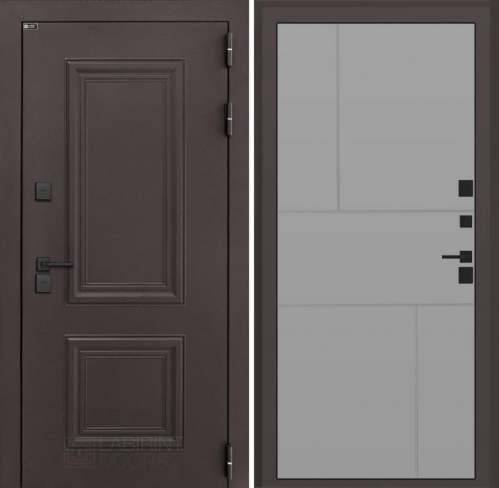 Входная дверь Лабиринт Полярис лайт 21 – Грей софт