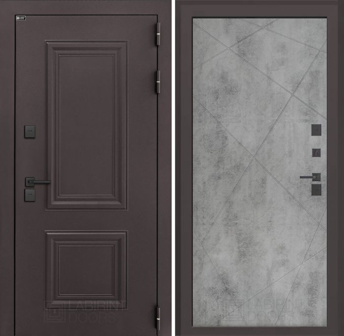 Входная дверь Лабиринт Полярис лайт 24 – Бетон светлый