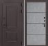 Входная дверь Лабиринт Полярис лайт 25 – Бетон светлый, черный молдинг