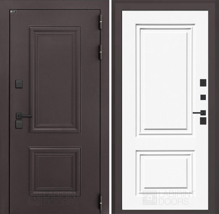 Входная дверь Лабиринт Полярис лайт 26 – Эмаль RAL 9003