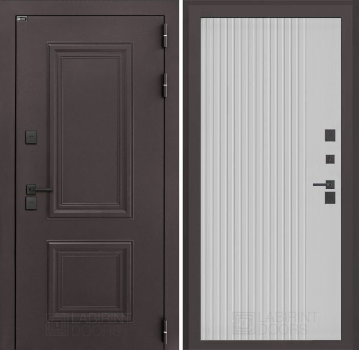 Входная дверь Лабиринт Полярис лайт 29 – Белый рельеф софт