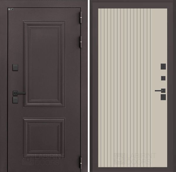 Входная дверь Лабиринт Полярис лайт 29 – Капучино