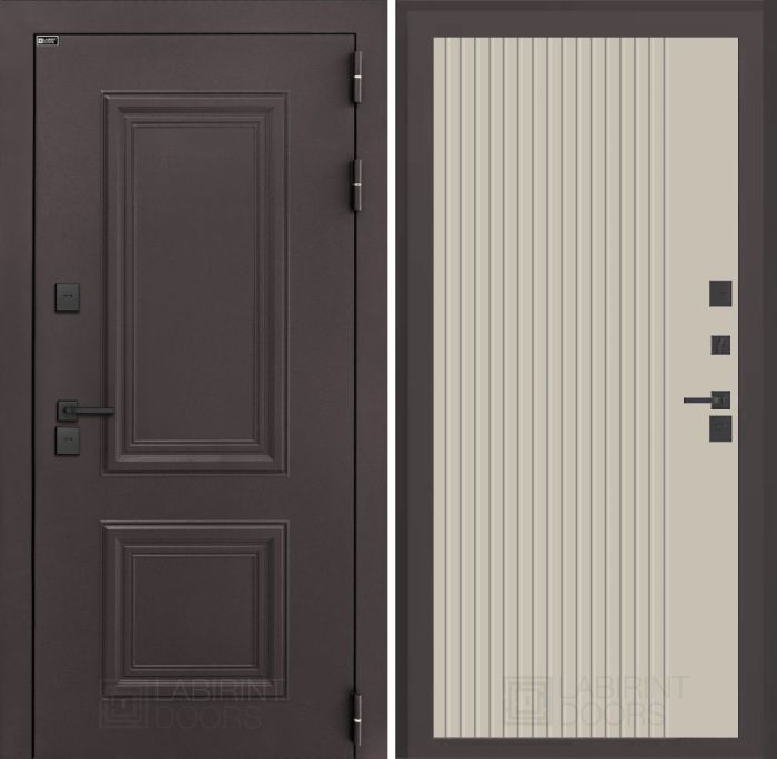 Входная дверь Лабиринт Полярис лайт 29 – Капучино