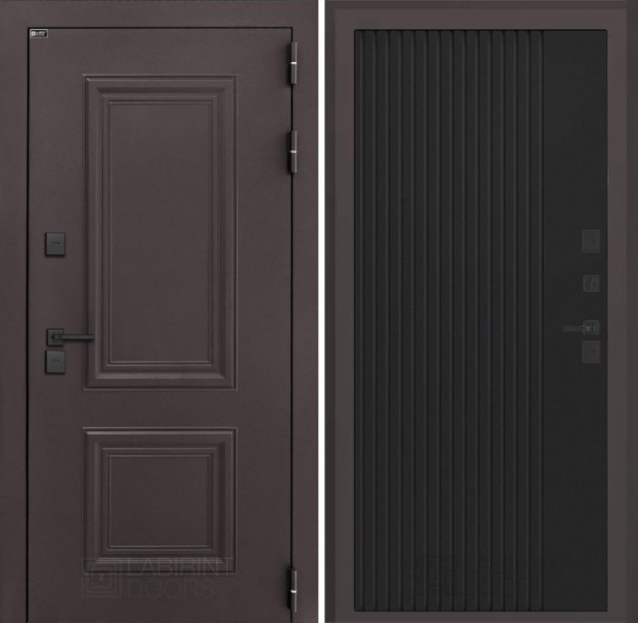 Входная дверь Лабиринт Полярис лайт 29 – Черный кварц