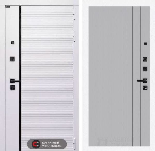 Входная дверь Лабиринт ROYAL замок Mottura 10 - Серый рельеф софт