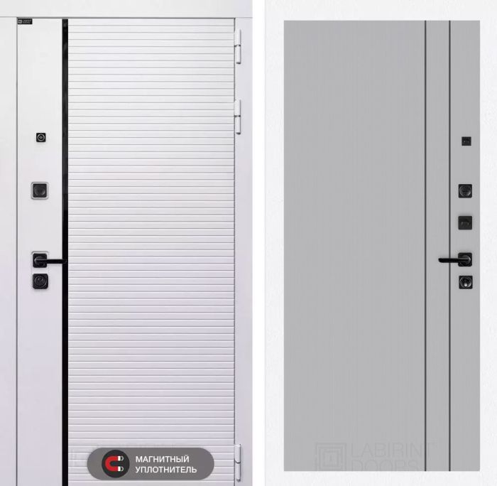 Входная дверь Лабиринт ROYAL замок Mottura 10 - Серый рельеф софт