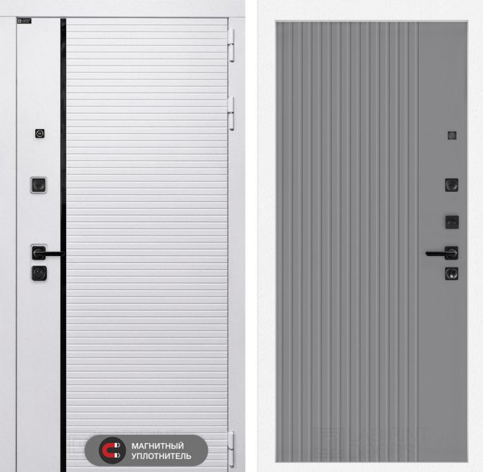 Входная дверь Лабиринт ROYAL замок Mottura 29 - Серый рельеф софт