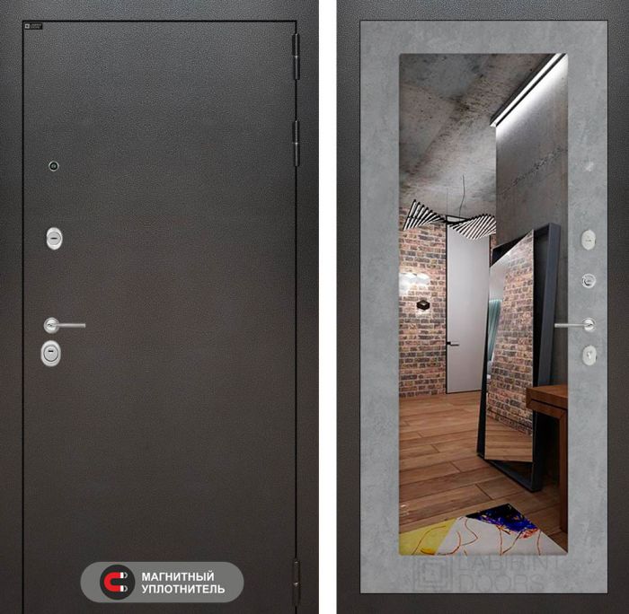 Входная дверь Лабиринт SILVER 18 - Бетон светлый