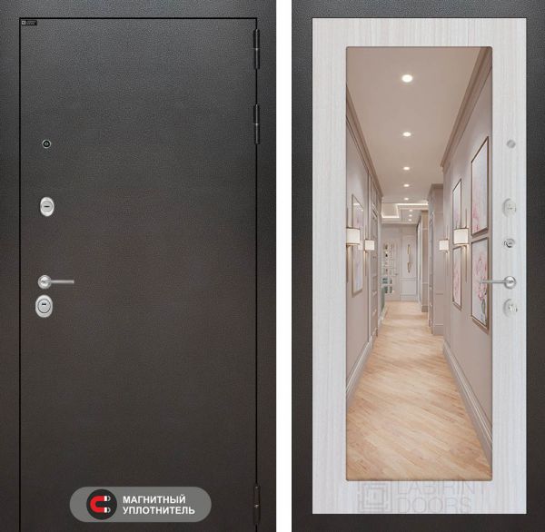 Входная дверь Лабиринт SILVER 18 - Сандал белый