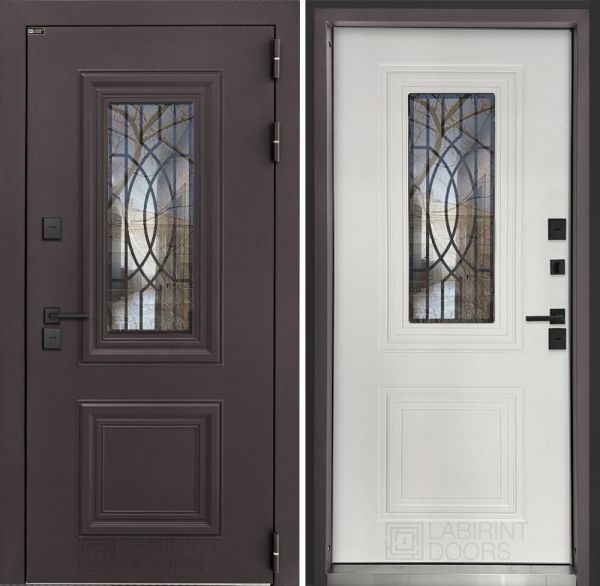 Входная дверь Лабиринт Сияна коричневая 8019