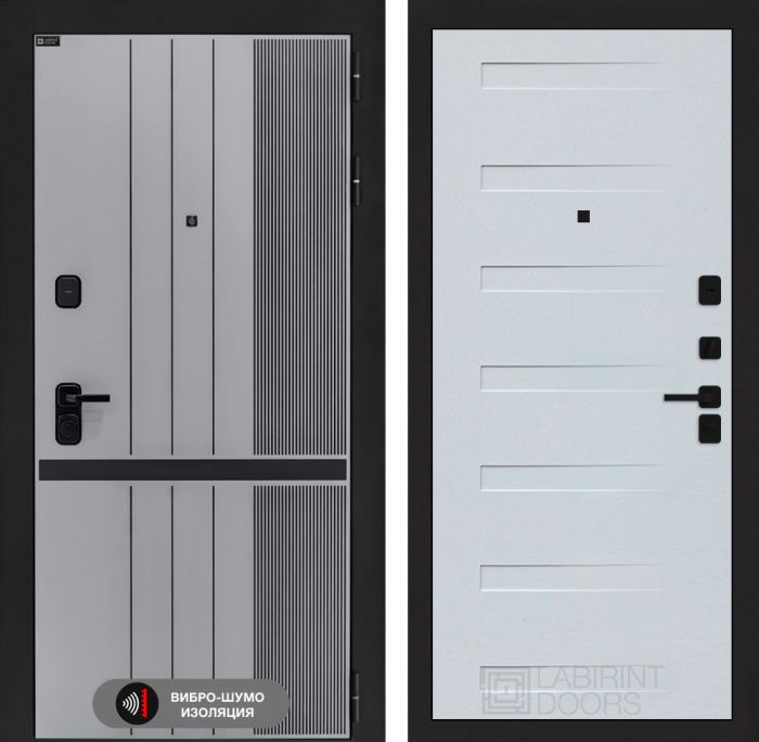 Входная дверь Лабиринт SKYLAB 14 – Дуб кантри белый горизонтальный