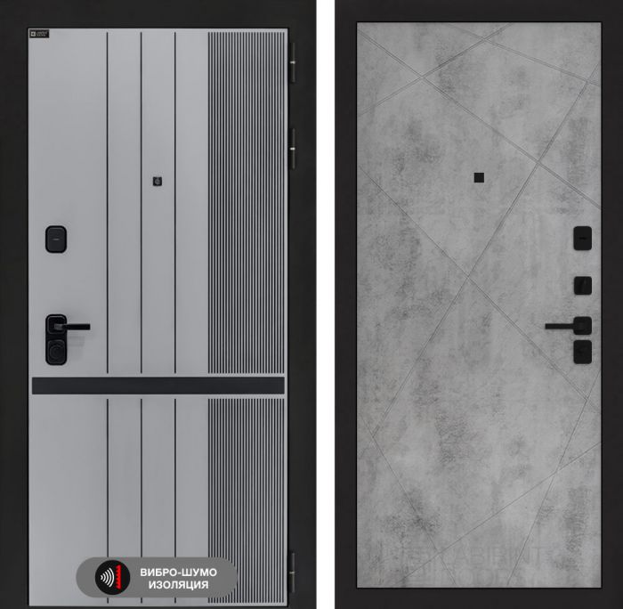 Входная дверь Лабиринт SKYLAB 24 – Бетон светлый