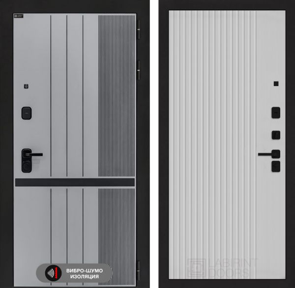 Входная дверь Лабиринт SKYLAB 29 – Белый рельеф софт