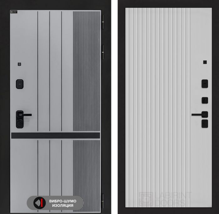 Входная дверь Лабиринт SKYLAB 29 – Белый рельеф софт