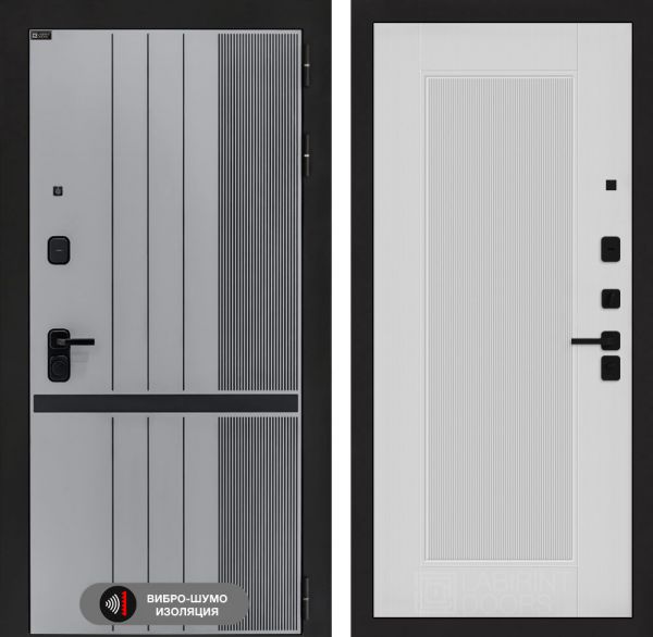 Входная дверь Лабиринт SKYLAB 30 – Белый рельеф софт