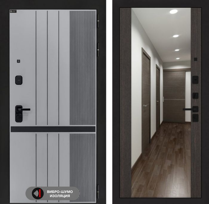 Входная дверь Лабиринт SKYLAB с Зеркалом Максимум – Венге