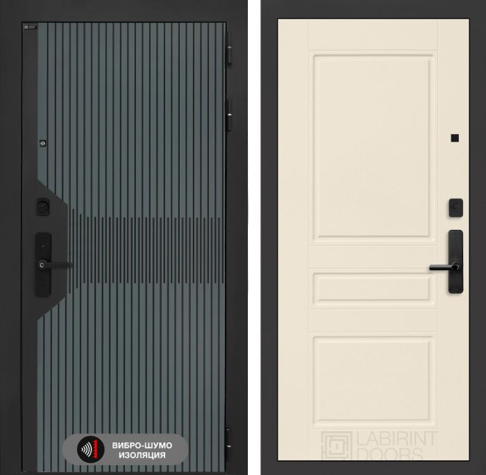 Входная дверь Лабиринт Смартлаб 03 – Крем софт