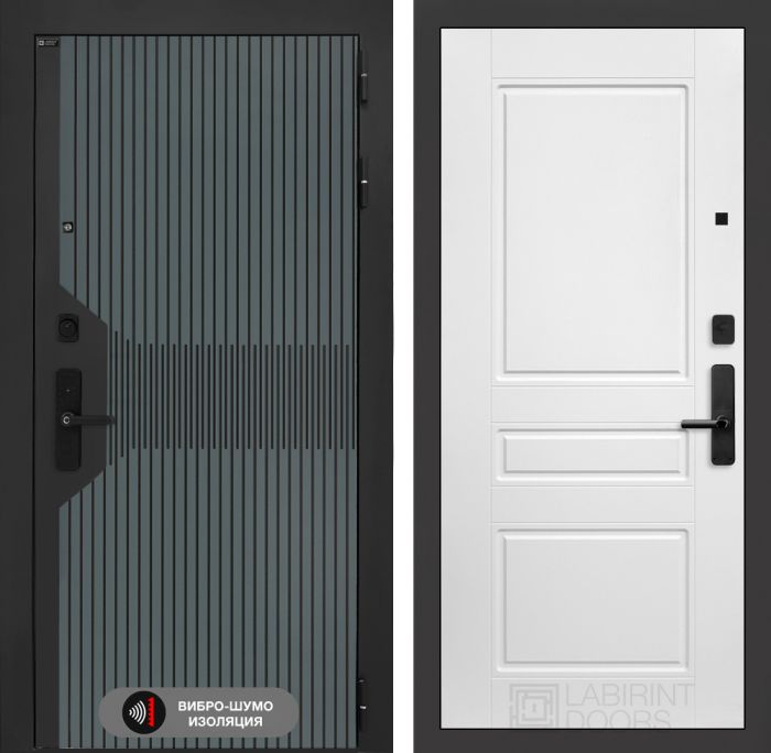 Входная дверь Лабиринт Смартлаб 03 – Белый софт
