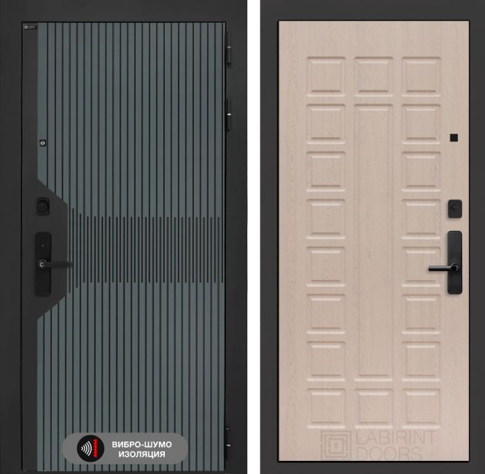 Входная дверь Лабиринт Смартлаб 04 – Беленый дуб