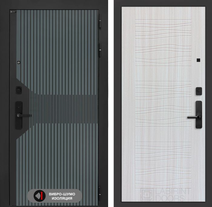 Входная дверь Лабиринт Смартлаб 06 – Сандал белый