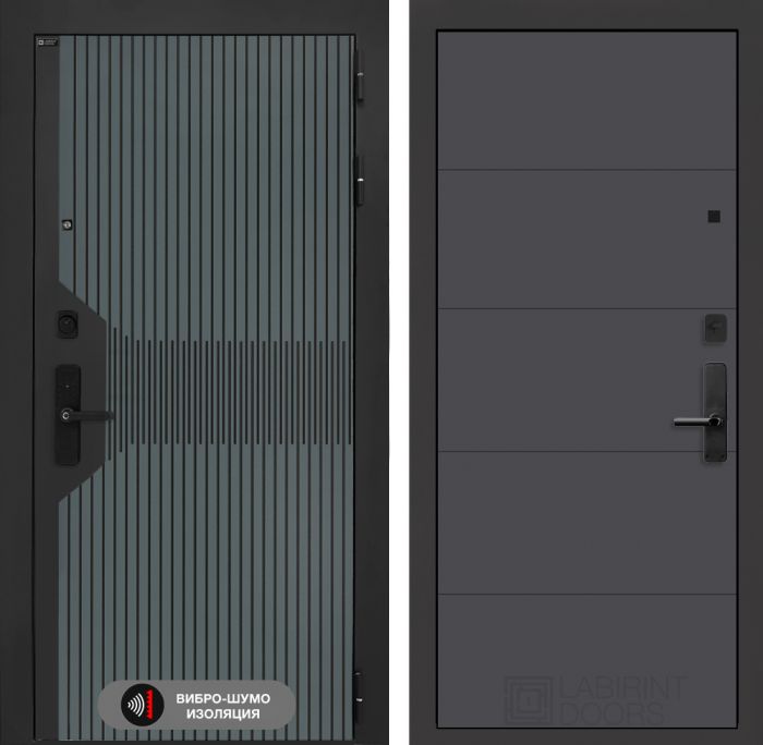 Входная дверь Лабиринт Смартлаб 13 – Графит софт