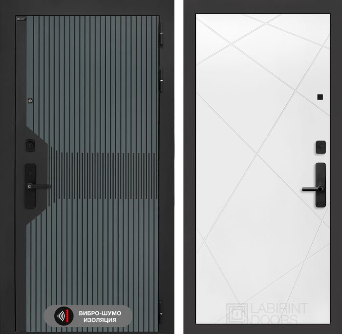 Входная дверь Лабиринт Смартлаб 24 – Белый софт
