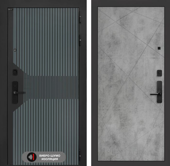 Входная дверь Лабиринт Смартлаб 24 – Бетон светлый