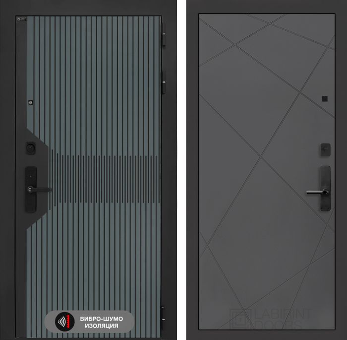 Входная дверь Лабиринт Смартлаб 24 – Графит софт